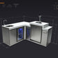 Mont Alpi Kitchen Mont Alpi Beverage Center with 90 Degree Corner + Kegerator / Kegerator, Sink, Fridge, 3 taps / MA-BEV90KEG