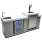 Mont Alpi Kitchen Mont Alpi Beverage Center with Kegerator / Kegerator, Sink, Fridge, 3 taps / MA-BEVKEG