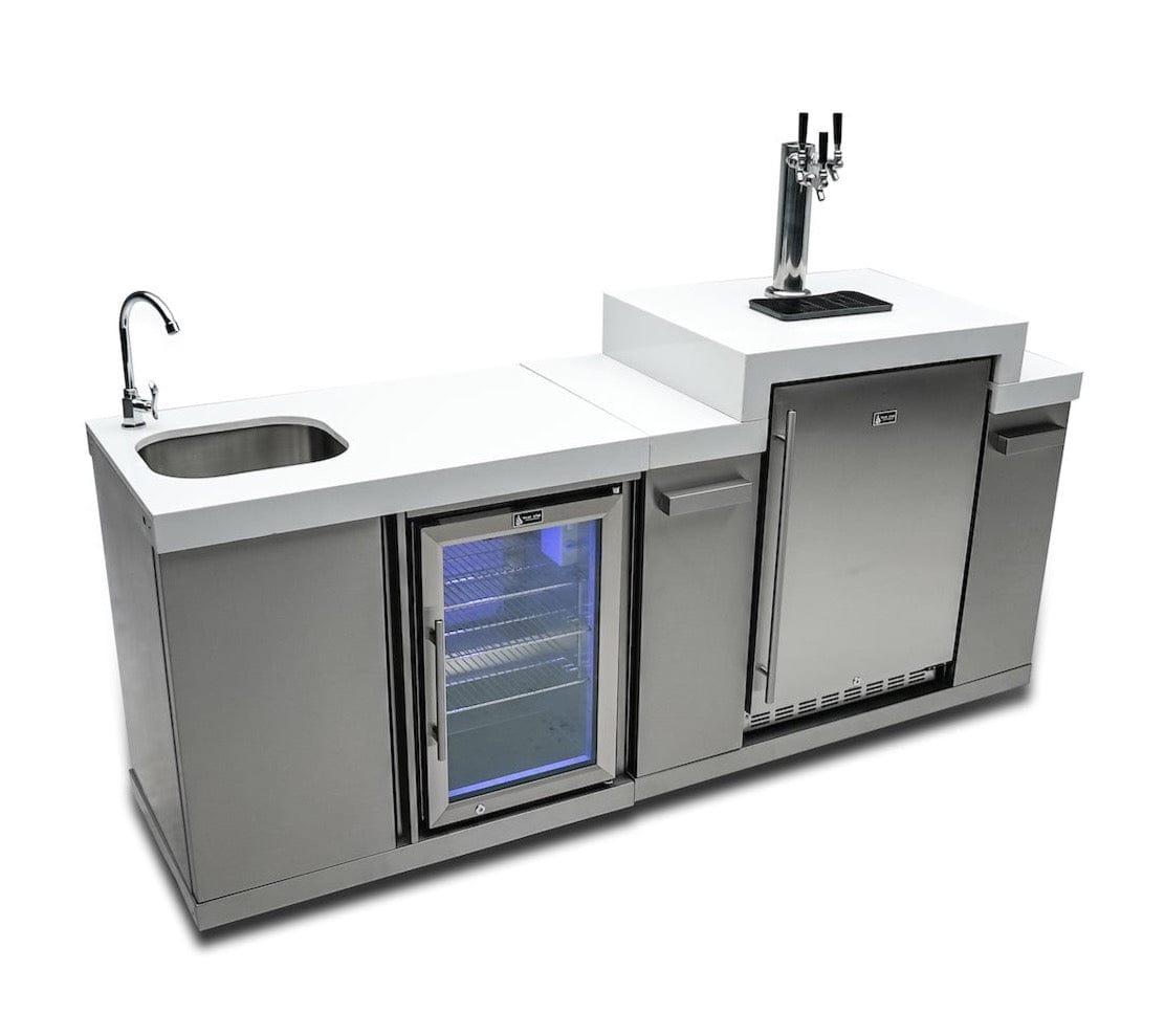 Mont Alpi Kitchen Mont Alpi Beverage Center with Kegerator / Kegerator, Sink, Fridge, 3 taps / MA-BEVKEG
