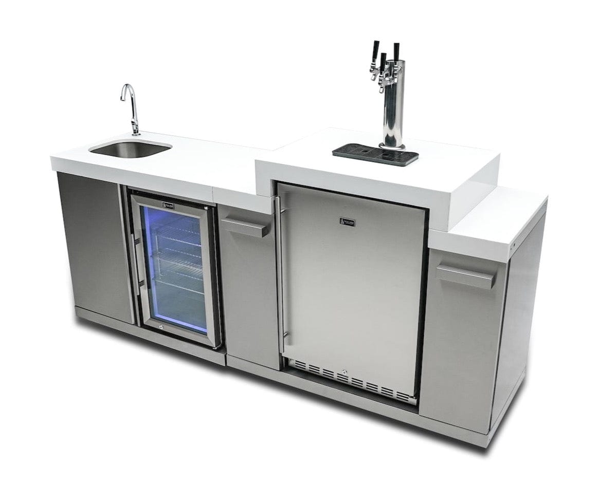 Mont Alpi Kitchen Mont Alpi Beverage Center with Kegerator / Kegerator, Sink, Fridge, 3 taps / MA-BEVKEG