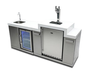 Mont Alpi Kitchen Mont Alpi Beverage Center with Kegerator / Kegerator, Sink, Fridge, 3 taps / MA-BEVKEG