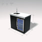 Mont Alpi Kitchen Mont Alpi Black Stainless Steel Beverage Center / Sink, Fridge, White Composite Granite Counter / MASF-BSS