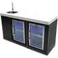 Mont Alpi Kitchen Mont Alpi Black Stainless Steel Beverage Center with Fridge Cabinet  / Sink, 2 Fridges, White Composite Granite Counter / MA-BEVBSSFC
