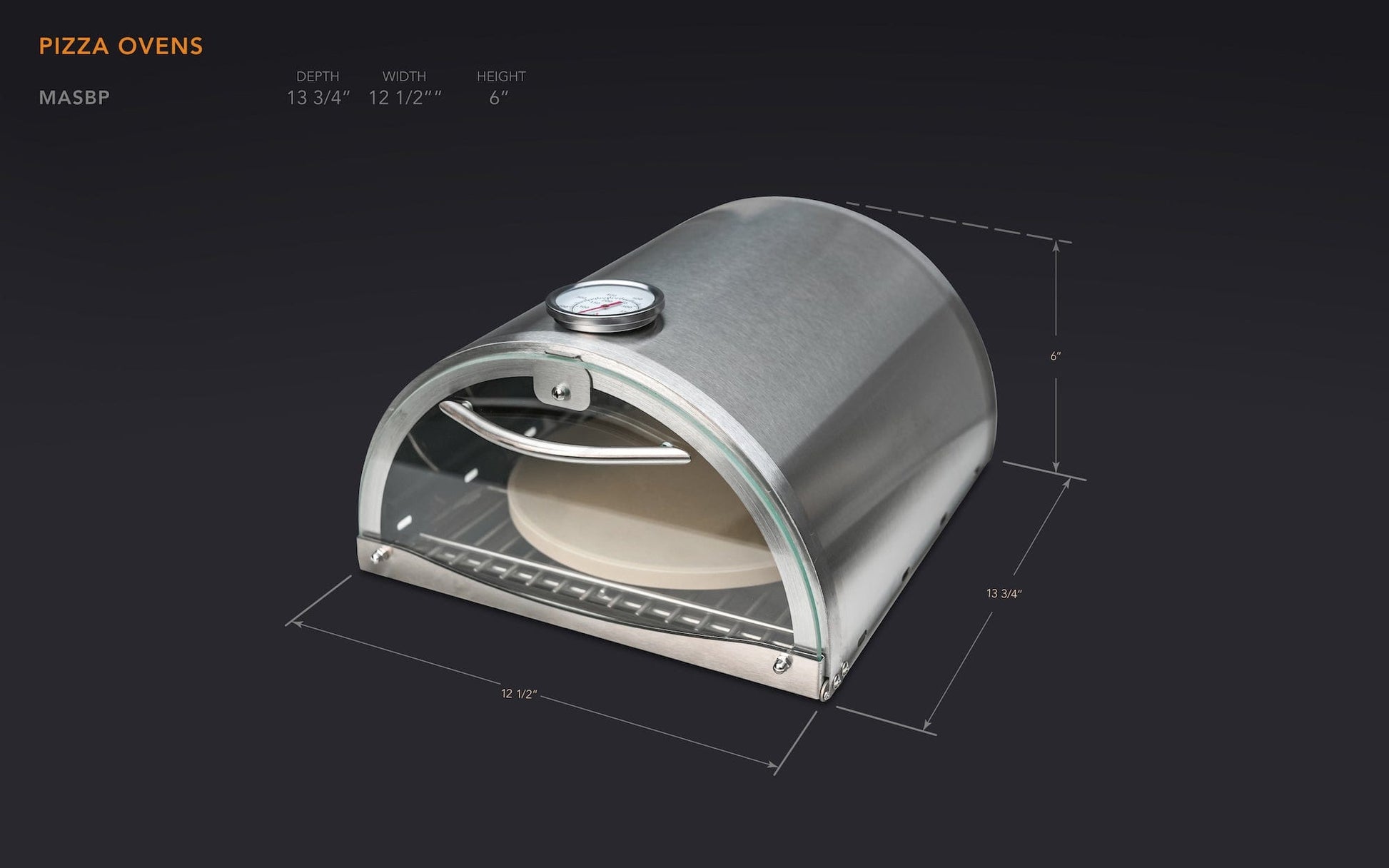 Mont Alpi Pizza Ovens Mont Alpi Portable Side Burner Pizza Oven / Stainless Steel / MASBP