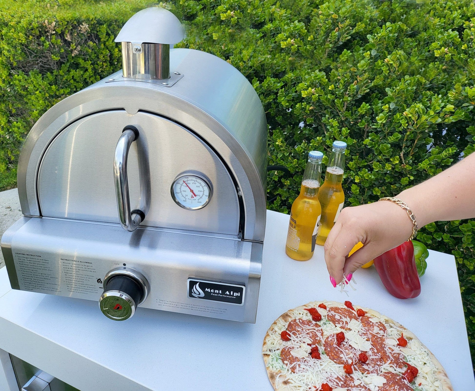 Mont Alpi Pizza Ovens Mont Alpi Portable Tabletop Pizza Oven / Stainless Steel, Bake, Roast / Outdoor Kitchen, RV, Camping / MAPZ