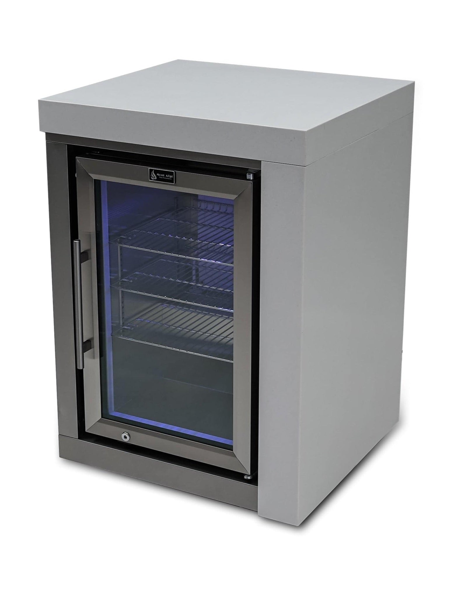 Mont Alpi Refrigeration + Cooling Mont Alpi Single Fridge Module / Outdoor Rated, Lockable, Blue LED Lights, Waterfall Side / MASFM