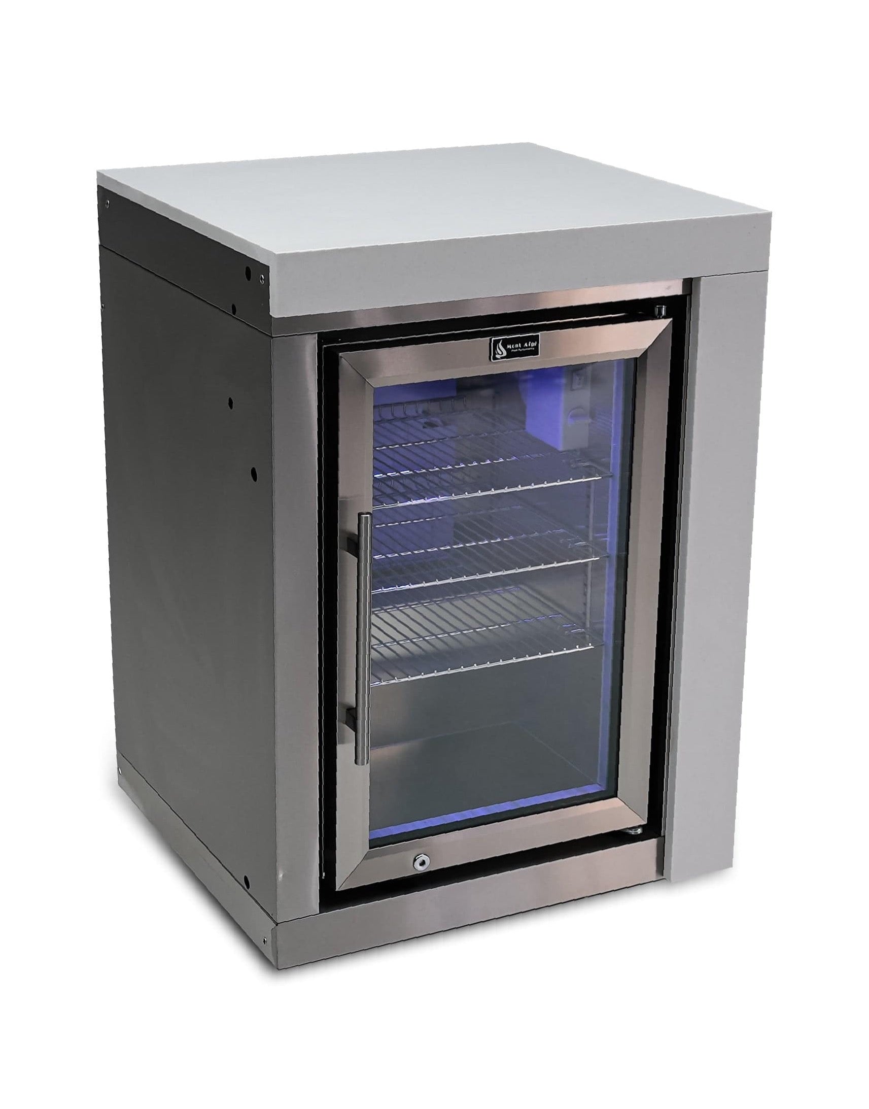 Mont Alpi Refrigeration + Cooling Mont Alpi Single Fridge Module / Outdoor Rated, Lockable, Blue LED Lights, Waterfall Side / MASFM