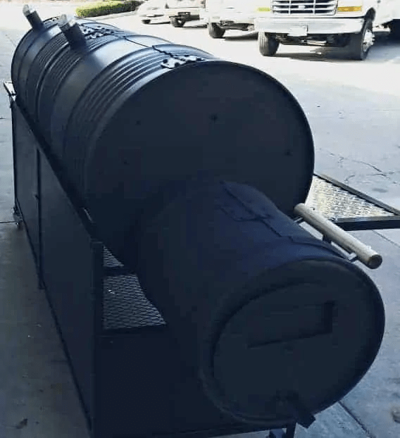 Moss Grills Grill Moss Grills Deluxe Double Barrel Grill with Single Smoke Box and Side Wall Enclosure - 203-1