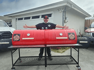 Moss Grills Grill Moss Grills Double Barrel Custom BBQ Grill with Double Firebox - 202
