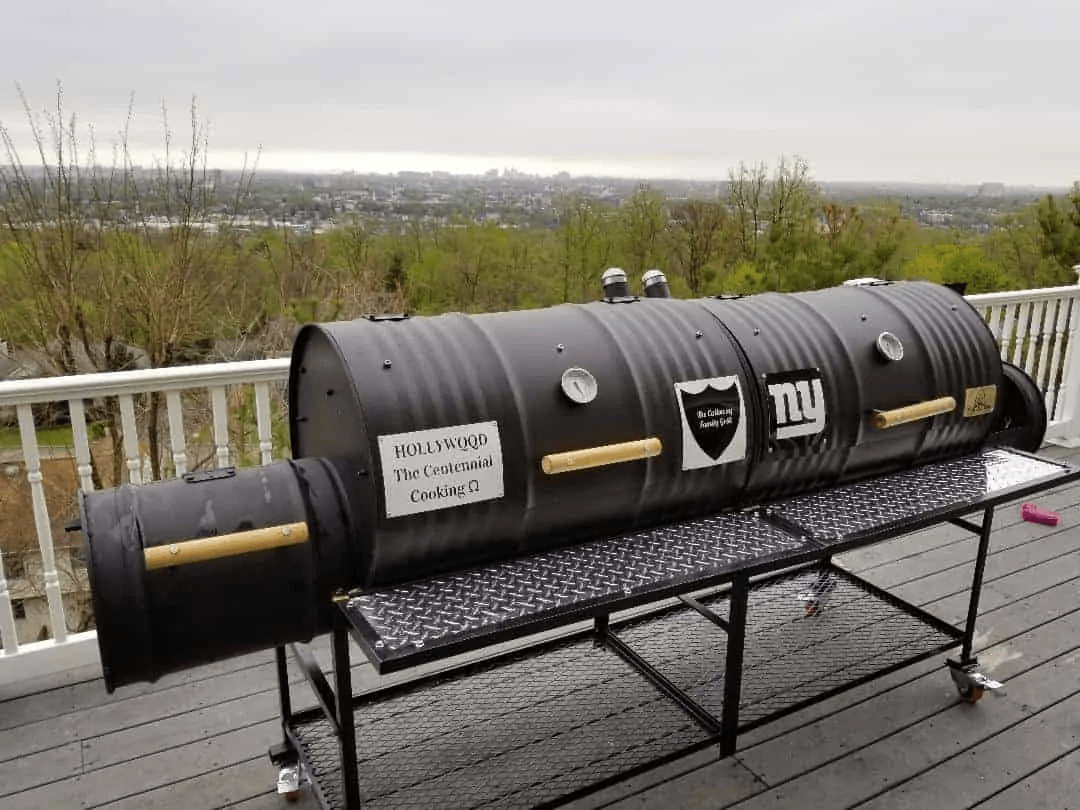 Moss Grills Grill Moss Grills Double Barrel Custom BBQ Grill with Double Firebox - 202