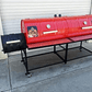 Moss Grills Grill Red Moss Grills Double Barrel Custom BBQ Grill with Double Firebox - 202