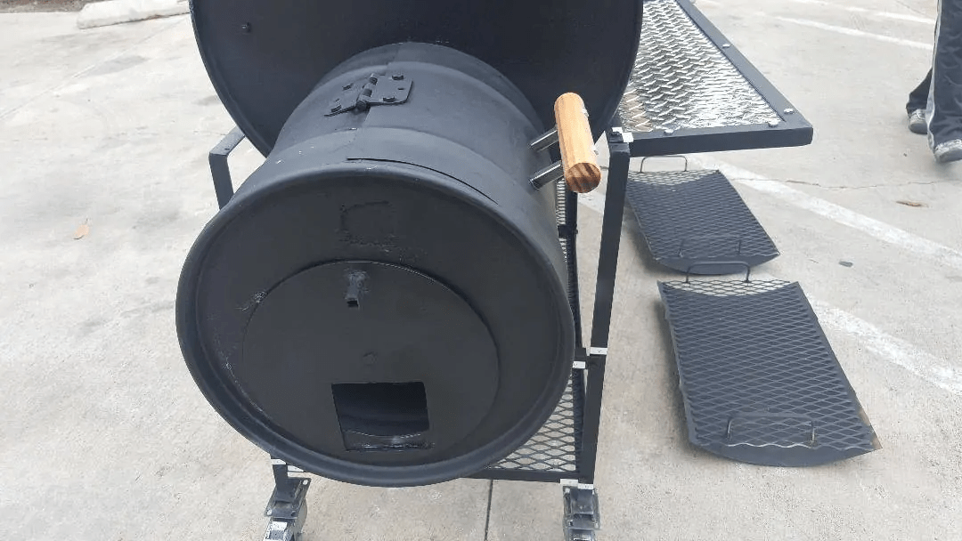 Moss Grills Grill Moss Grills Double Barrel Custom BBQ Grill with Single Smoke Box - 203