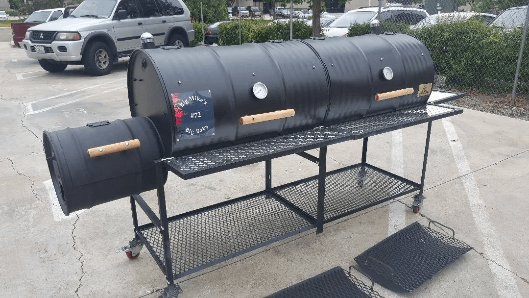 Moss Grills Grill Moss Grills Double Barrel Custom BBQ Grill with Single Smoke Box - 203