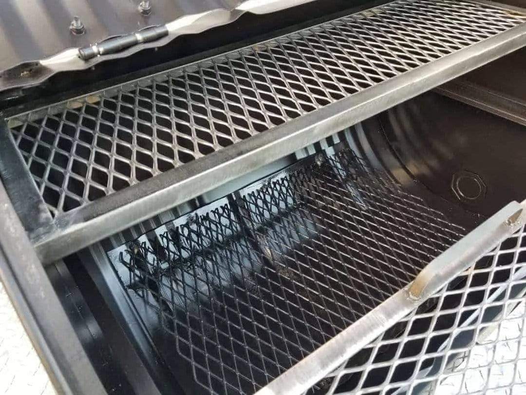 Moss Grills Grill Moss Grills Single BBQ Barrel Custom Grill with Wood Countertops - 103