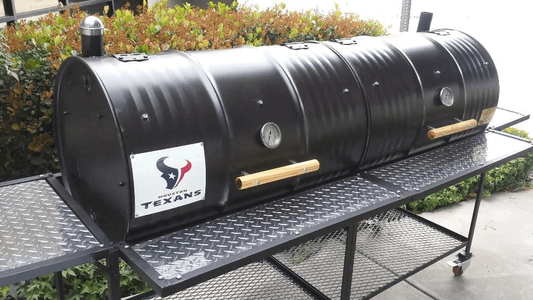Moss Grills Grill Moss Grills Tailgate Double Barrel Custom BBQ Grill with Diamond Plate Countertops - 205
