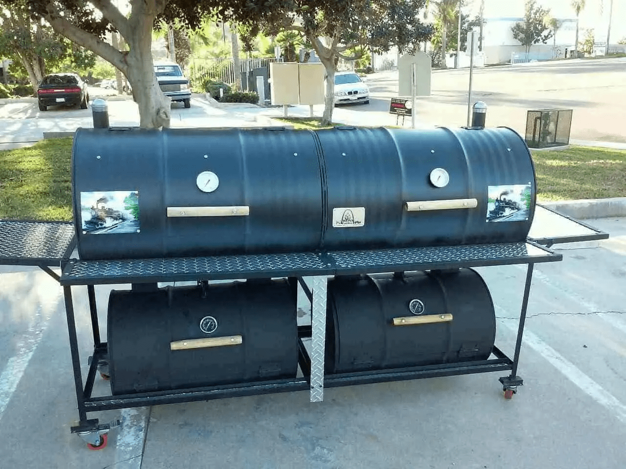 Moss Grills Grills Moss Grills Queen Quad Custom BBQ Grill & Smoker - 401