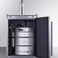 OutdoorKitchenPro Summit 24" Wide Commercial Indoor/Outdoor Single Tap Beer Dispenser for Built-In or Freestanding Use with Stainless Steel Exterior, Caster Set, and Tap Locks / BC74OSCOM