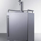 OutdoorKitchenPro Summit 24" Wide Commercial Indoor/Outdoor Single Tap Beer Dispenser for Built-In or Freestanding Use with Stainless Steel Exterior, Caster Set, and Tap Locks / BC74OSCOM