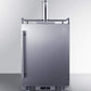 OutdoorKitchenPro Summit 24" Wide Commercial Indoor/Outdoor Single Tap Beer Dispenser for Built-In or Freestanding Use with Stainless Steel Exterior, Caster Set, and Tap Locks / BC74OSCOM