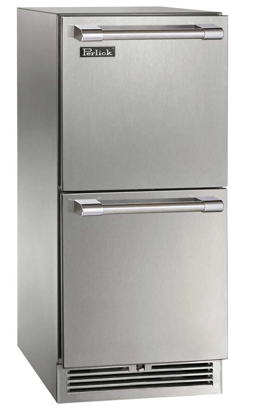 Perlick Refrigeration + Cooling Stainless Steel Drawers Perlick 15” Signature Series Outdoor Refrigerated Drawers / HP15RO-4 Drawers