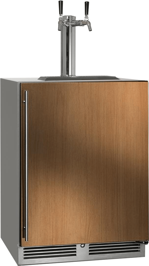 Perlick Refrigeration + Cooling Panel Ready - Right Hinge - Dual Tap Perlick 24&quot; C-Series Beer Dispenser / HC24TO-4