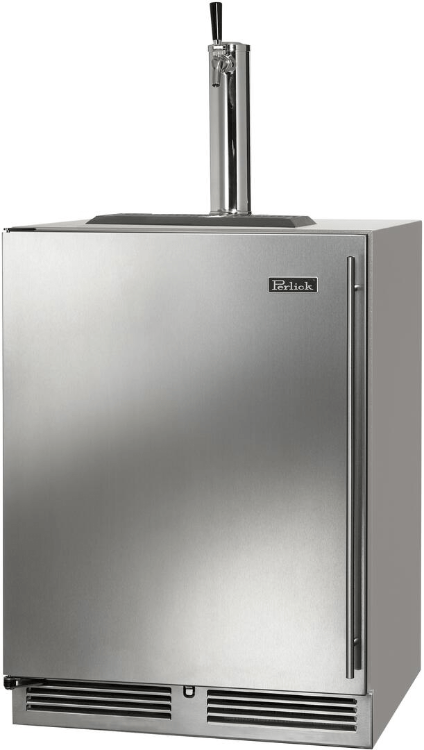 Perlick Refrigeration + Cooling Stainless Steel - Left Hinge - Single Tap Perlick 24&quot; C-Series Beer Dispenser / HC24TO-4