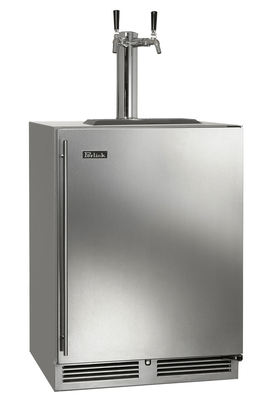 Perlick Refrigeration + Cooling Stainless Steel - Right Hinge - Dual Tap Perlick 24&quot; C-Series Beer Dispenser / HC24TO-4
