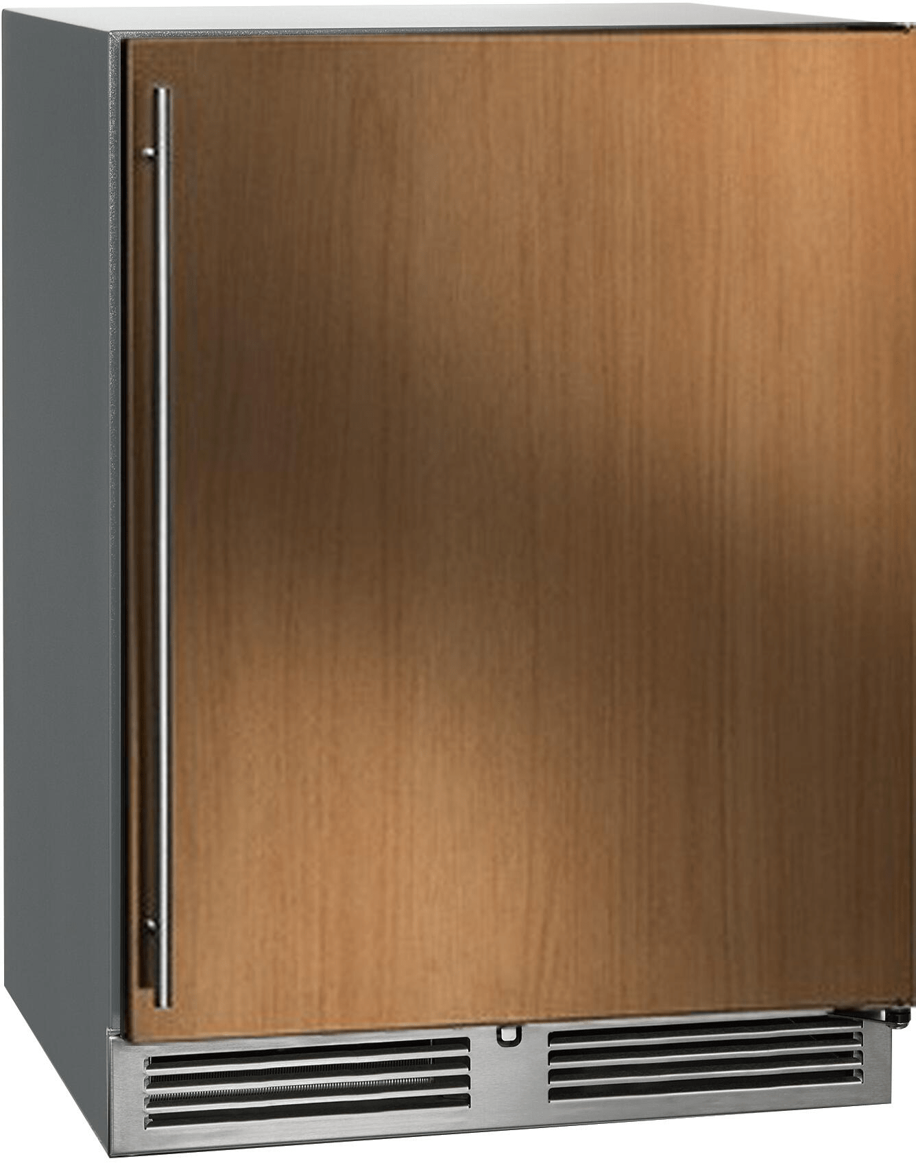 Perlick 24 Signature Series Shallow Depth Refrigerator - Outdoor Model, Stainless Steel Solid Door / Right