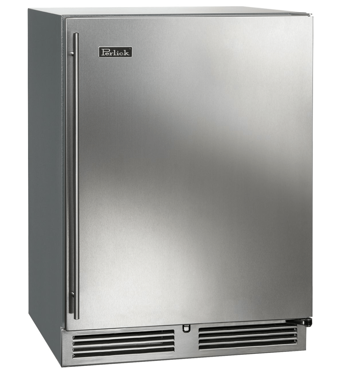 Perlick Refrigeration + Cooling Stainless Steel Glass Door - Right Hinge Perlick 24" C-Series Built-In Outdoor Refrigerator / HC24RO-4