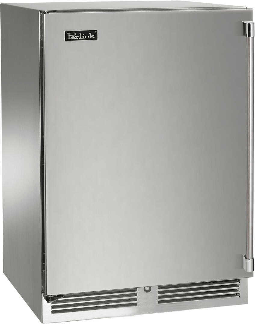 Perlick Refrigeration + Cooling Stainless Steel Door - Left Hinge Perlick 24&quot; Signature Series Dual-Zone Outdoor Refrigerator/Wine Reserve | HP24CO-4