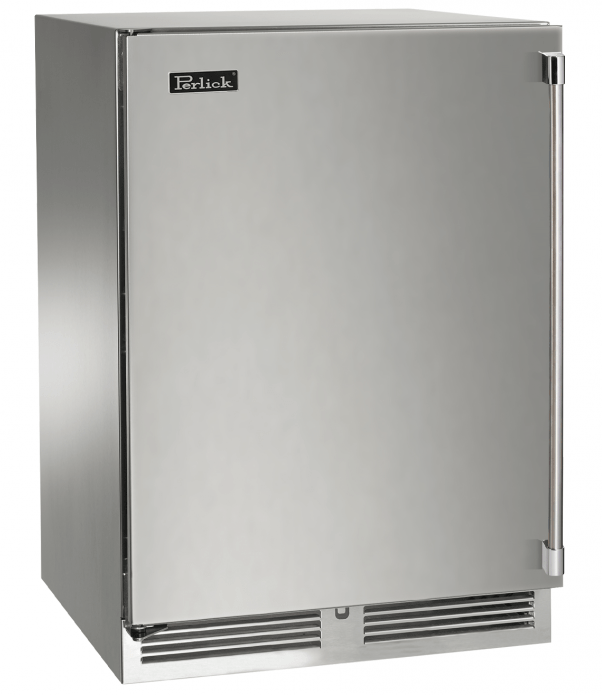 Perlick Refrigeration + Cooling Stainless Steel Glass Door - Left Hinge Perlick 24&quot; Signature Series Freezers / HP24FO-4