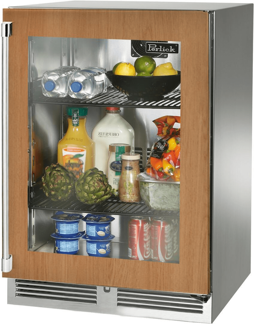 Perlick Refrigeration + Cooling Panel Ready Glass Door - Right Hinge Perlick 24” Signature Series Outdoor Refrigerator / HP24RO-4