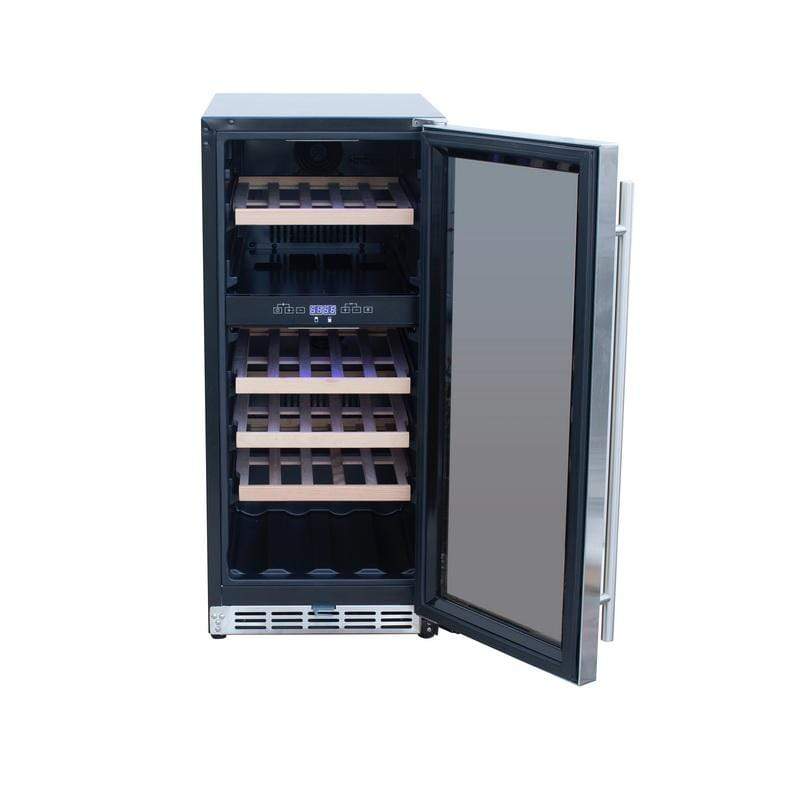 Summerset Refrigeration + Cooling Summerset 15" 3.2C Outdoor Rated Dual Zone Wine Cooler SSRFR-15WD