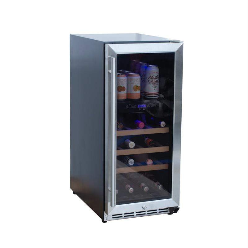 Summerset Refrigeration + Cooling Summerset 15" 3.2C Outdoor Rated Dual Zone Wine Cooler SSRFR-15WD