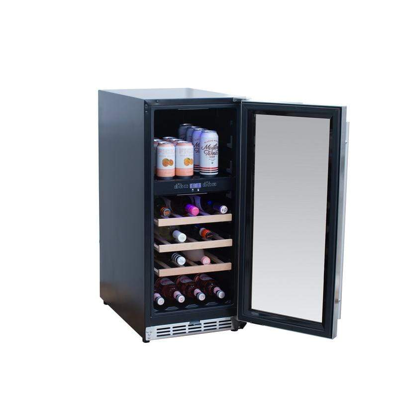 Summerset Refrigeration + Cooling Summerset 15" 3.2C Outdoor Rated Dual Zone Wine Cooler SSRFR-15WD