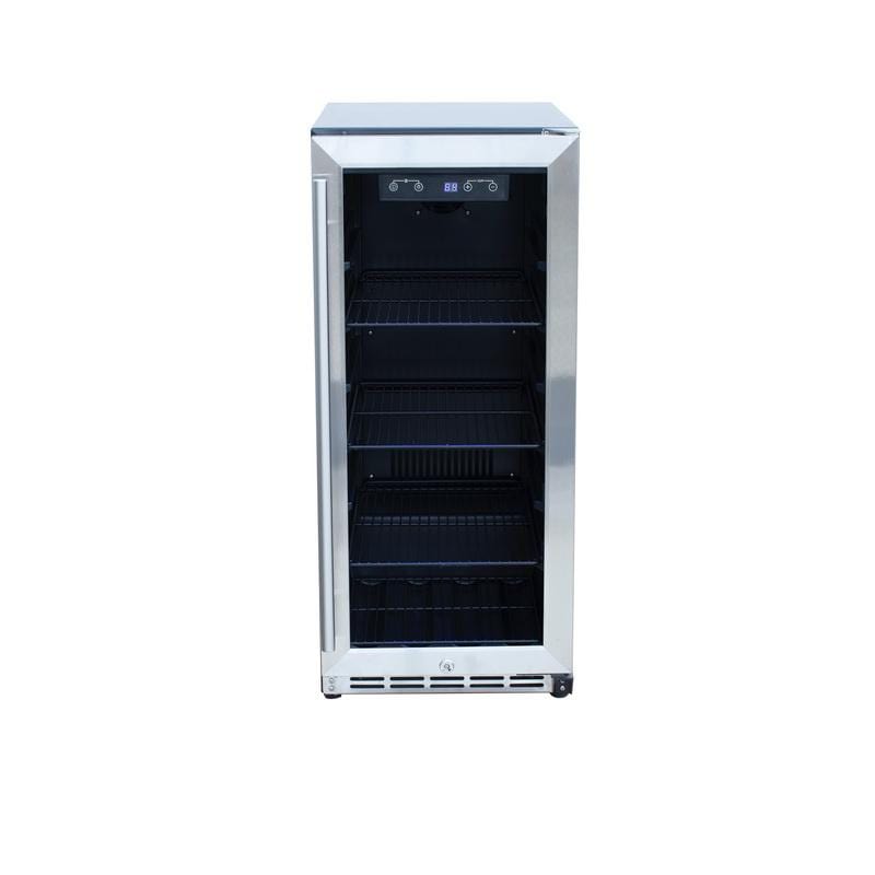 Summerset Refrigeration + Cooling Summerset 15" 3.2C Outdoor Rated Fridge with Glass Door SSRFR-15G