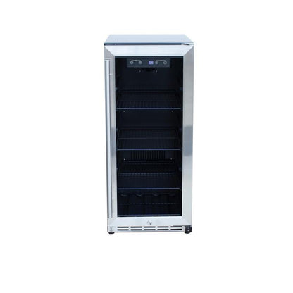 Summerset Refrigeration + Cooling Summerset 15" 3.2C Outdoor Rated Fridge with Glass Door SSRFR-15G