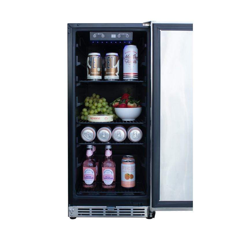 Summerset Refrigeration + Cooling Summerset 15" 3.2C Outdoor Rated Refrigerator SSRFR-15S