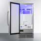 Summit Refrigeration + Cooling Summit 15" Wide 50 Lb. Built-In Undercounter Commercially Listed Outdoor Clear Icemaker with Automatic Defrost, Internal Pump, and Complete Stainless Steel Exterior / BIM47OS
