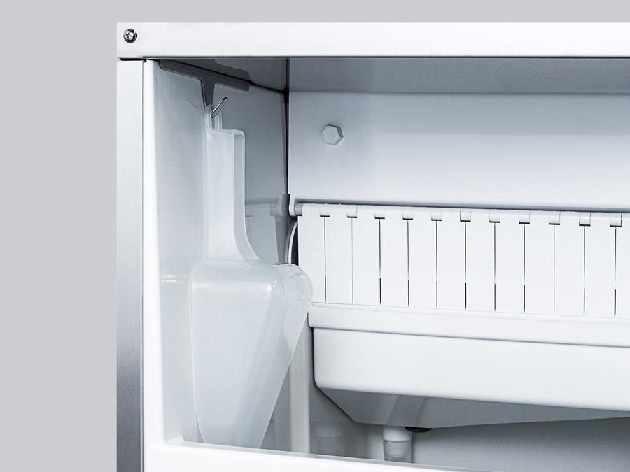 Summit Refrigeration + Cooling Summit 15&quot; Wide 62 Lb. Built-In Undercounter Commercially Listed Indoor/Outdoor Clear Icemaker with Gravity Drain and Panel ready Door / BIM68OSGDRIF