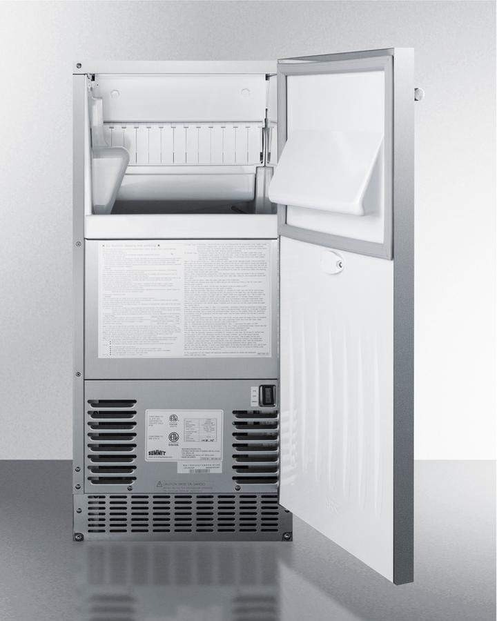 Summit Built-In Outdoor 50 lb. Clear Icemaker - BIM47OS