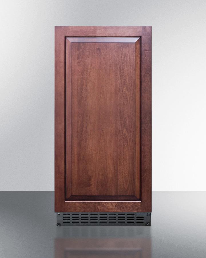 Summit Refrigeration + Cooling Summit 15" Wide 62 Lb. Built-In Undercounter Commercially Listed Indoor/Outdoor Clear Icemaker with Internal Pump and Panel-Ready Door / BIM68OSPUMPIF