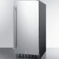 Summit Refrigeration + Cooling Summit 15" Wide Built-In Outdoor Refrigerator with Black Cabinet, Stainless Steel Door, and Lock / SPR316OS