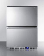 Summit Refrigeration + Cooling Summit 24" Outdoor Drawer Refrigerator in Stainless Steel, for Built-In Residential or Commercial Use / SPR627OS2D