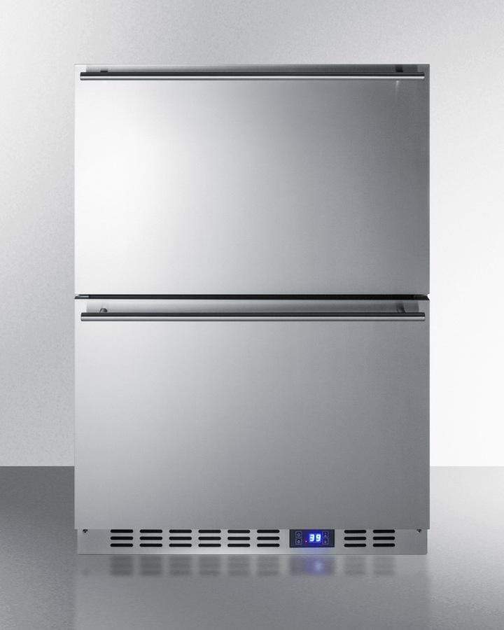 Summit Refrigeration + Cooling Summit 24" Outdoor Drawer Refrigerator in Stainless Steel, for Built-In Residential or Commercial Use / SPR627OS2D