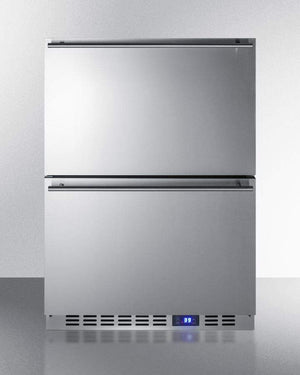 Summit Refrigeration + Cooling Summit 24" Outdoor Drawer Refrigerator in Stainless Steel, for Built-In Residential or Commercial Use / SPR627OS2D