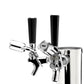 Summit Refrigeration + Cooling Summit 24" Wide Commercial Indoor/Outdoor Dual Tap Beer Dispenser for Built-In or Freestanding Use with Stainless Steel Exterior, Caster Set, and Tap Locks / BC74OSCOMTWIN