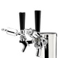 Summit Refrigeration + Cooling Summit 24" Wide Commercial Indoor/Outdoor Dual Tap Beer Dispenser for Built-In or Freestanding Use with Stainless Steel Exterior, Caster Set, and Tap Locks / BC74OSCOMTWIN