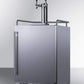 Summit Refrigeration + Cooling Summit 24" Wide Commercial Indoor/Outdoor Dual Tap Wine Dispenser for Built-In or Freestanding Use with Stainless Steel Exterior, Caster Set, and Tap Locks / SBC682WKDTWIN