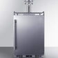 Summit Refrigeration + Cooling Summit 24" Wide Commercial Indoor/Outdoor Triple Tap Beer Dispenser for Built-In or Freestanding Use with Stainless Steel Exterior, Caster Set, and Tap Locks